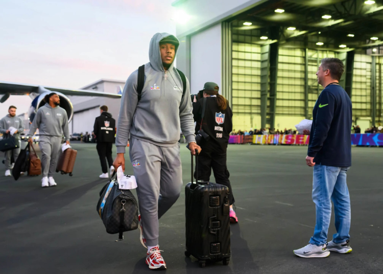 Seahawks Arrive In Bay Area For Super Bowl LX