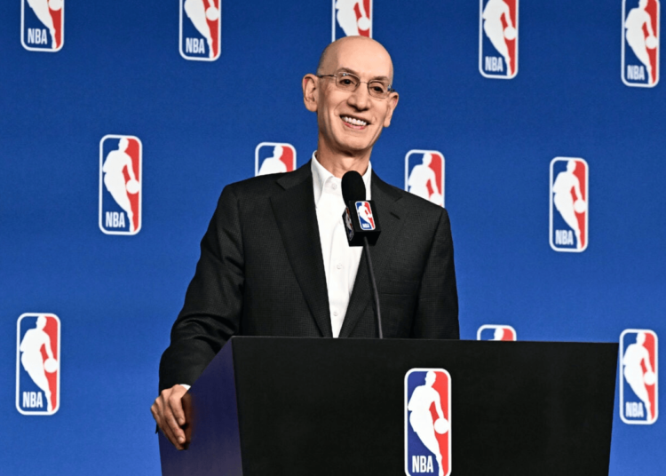 NBA commissioner Adam Silver addresses the media following the Board of Governors meeting on March 25, 2026 (Photo: NBA.com)