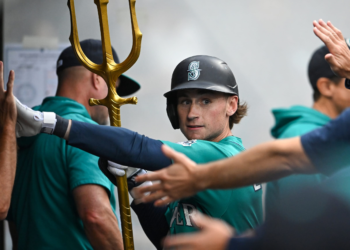 Colt Emerson's solo home run (Photo MLB.com)