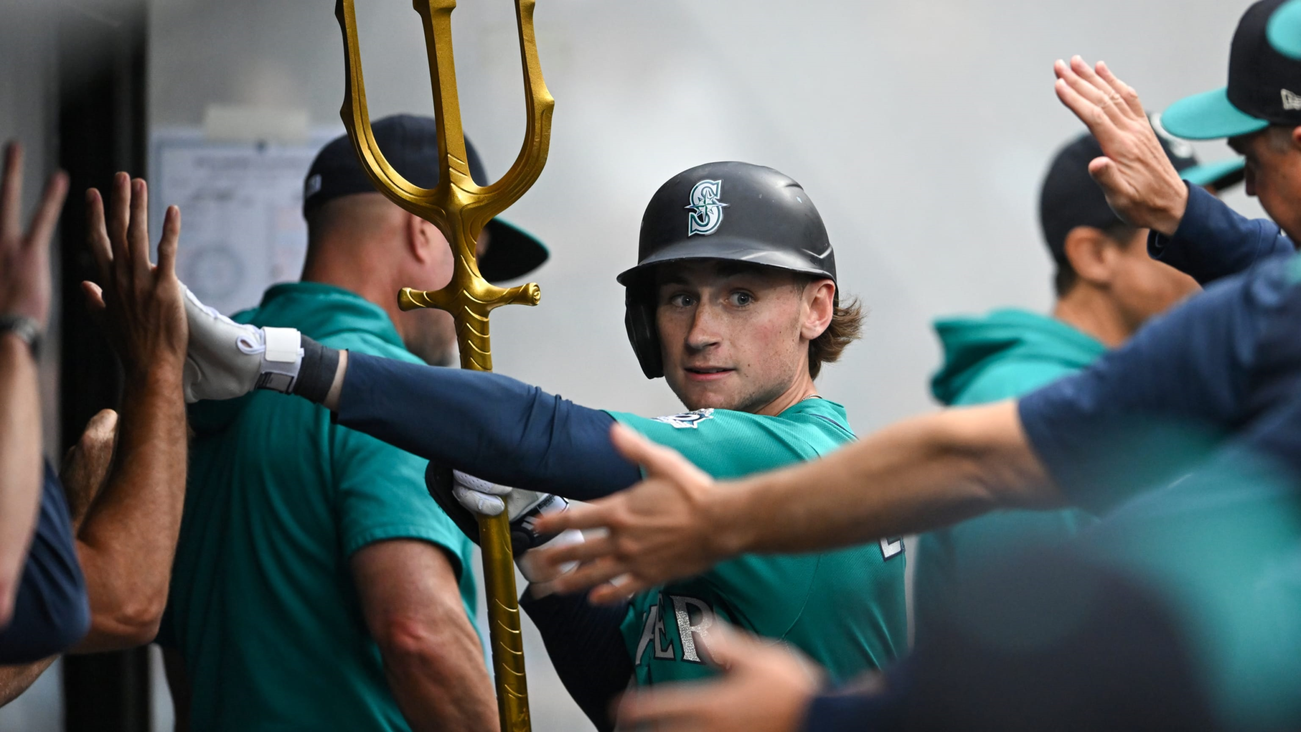 Colt Emerson's solo home run (Photo MLB.com)